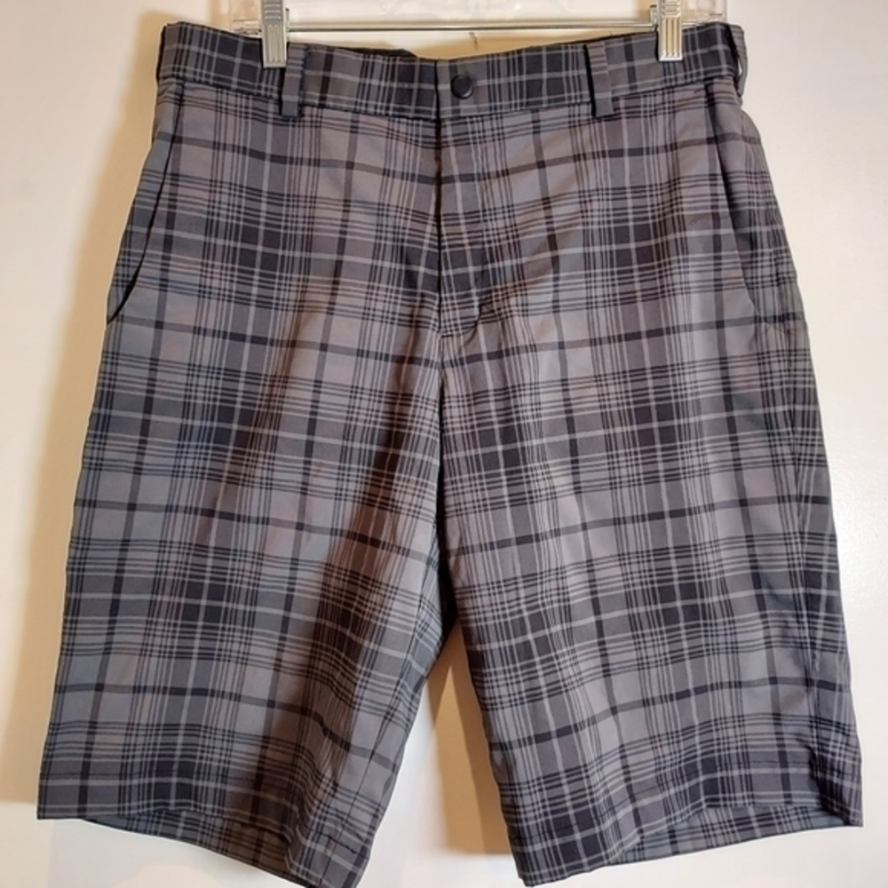 NIKE Tour Performance Men's Golf Shorts Sz‎ 32 In Gray & Black Plaid …